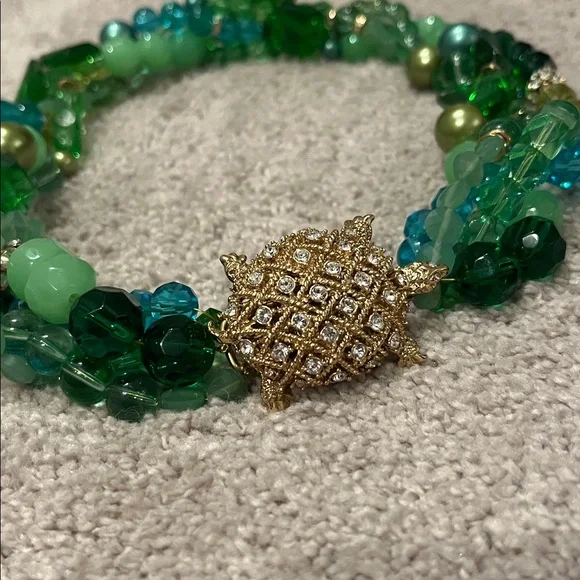 Stunning Rare Kate Spade Sea-glass Turtle Necklace! - Picture 3 of 7